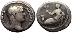 Hadrian (117-138) AR Denarius (Silver, 2.95g, 17mm) Rome, 134-138. 
Obv: HADRIANVS AVG COS III P P, laureate head right 
Rev: AEGYPTOS, Egypt reclinin...
