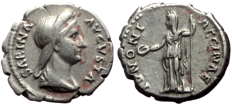 Sabina, wife of Hadrian (126-137) AR Denarius (Silver, 3.34g, 18mm) Rome, 126-13...