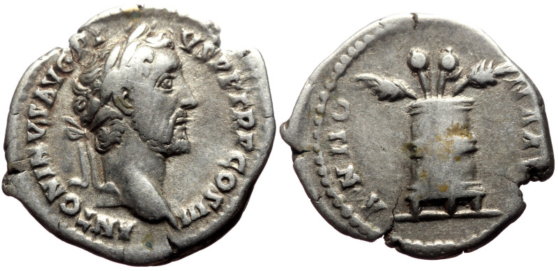 Antoninus Pius (138-161) AR Denarius (Silver, 2.87g, 19mm) Rome.
Obv: ANTONINVS ...