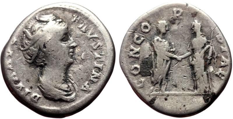 Diva Faustina I (died 140/1) AR Denarius (Silver, 2.86g, 18mm) Rome. 
Obv: DIVA ...