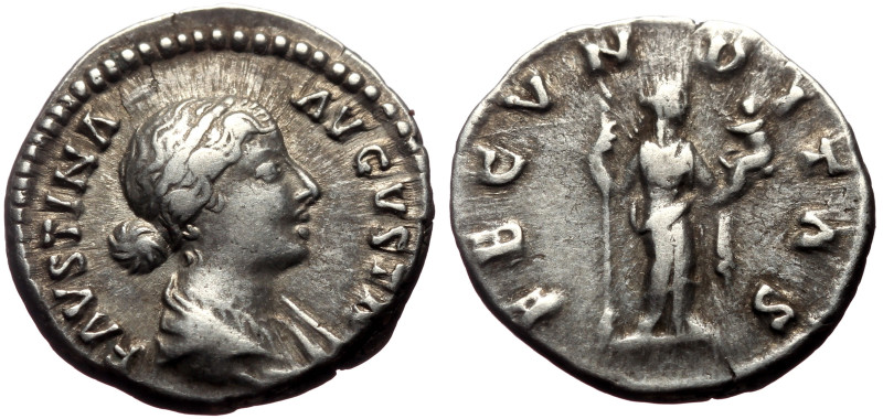 Faustina II (wife of M. Aurelius) AR Denarius (Silver, 3.46g, 18mm) Rome, 161-16...