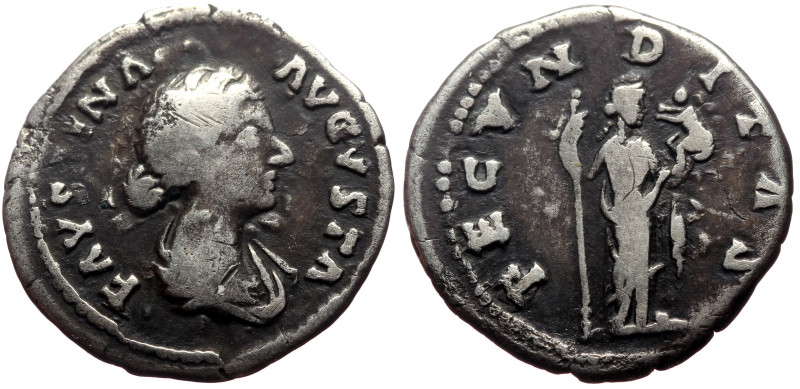 Faustina II (wife of M. Aurelius) AR Denarius (Silver, 3.14g, 19mm) Rome, 161-16...