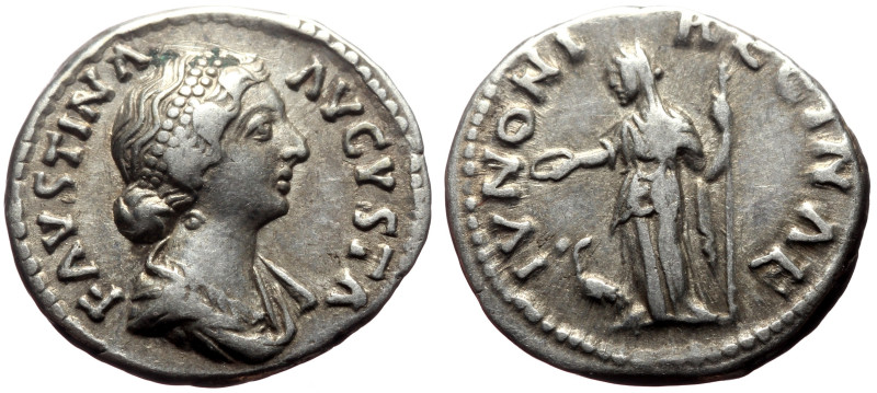 Faustina II (Augusta, 147-175) AR Denarius (Silver, 3.38g, 18mm) Rome, 161-164. ...