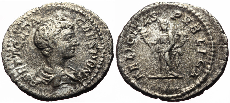 Geta (209-211) AR Denarius (Silver, 3.15g, 21mm) Rome.
Obv: P SEPT GETA CAES PON...