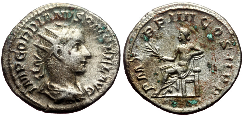 Gordian III (238-244) AR Antoninianus (Silver, 4.32g, 21mm) Rome. 
Obv: IMP GORD...