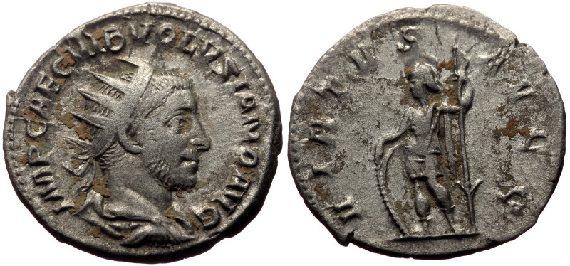 Volusian (251-253) AR Antoninianus (Silver, 3.61g, 21mm) Rome. 
Obv: IMP CAE C V...