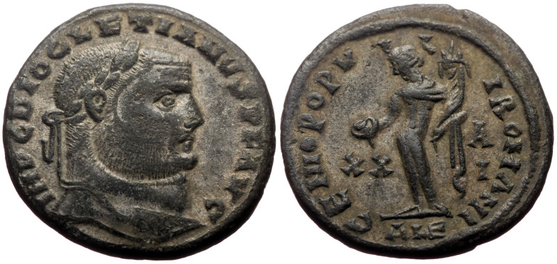 Diocletian (284-305) AE Follis (Bronze, 9.79g, 25mm) Alexandria, 301. 
Obv: IMP ...