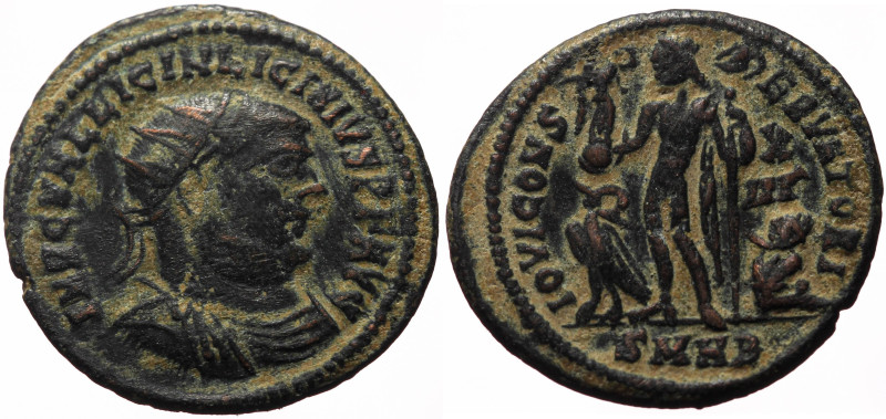 Licinius I (308-324) AE Follis (Bronze, 3.20g, 21mm) Heraclea.
Obv: IMP C VAL LI...