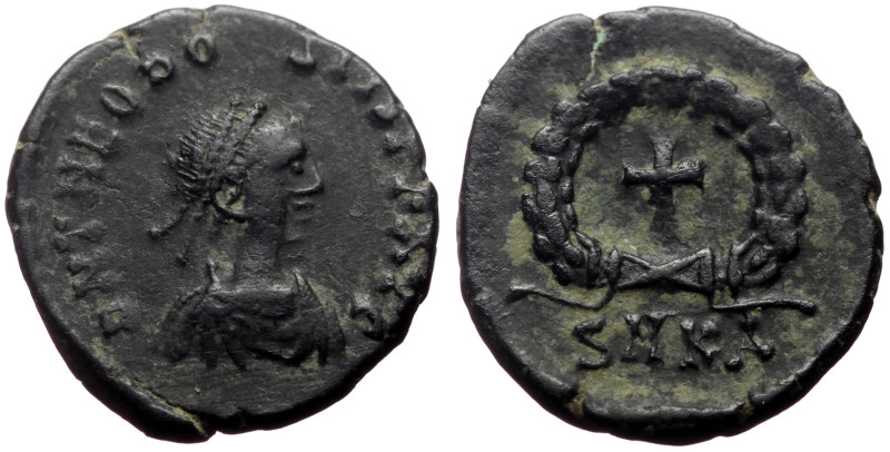 Theodosius II (408-450) AD. Æ 12mm (1.03 gm). Cyzicus mint. Struck circa 425-435...