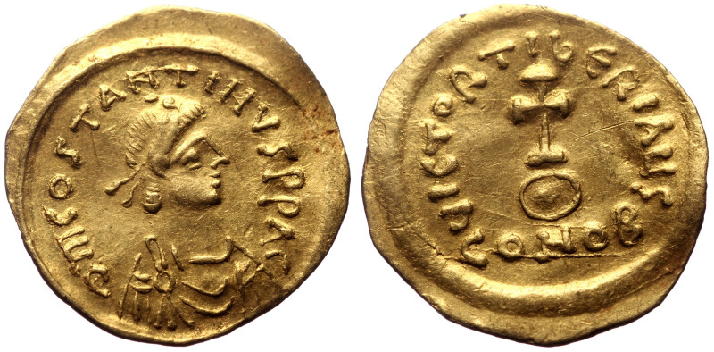 Tiberius II Constantine (578-582) AV Semissis (Gold, 2.18g, 19mm) Constantinople...