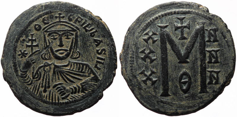 Theophilus (829-842) AE Follis Bronze, 7.37g, 29mm) Constantinople.
Obv: ✷ ΘЄOFI...