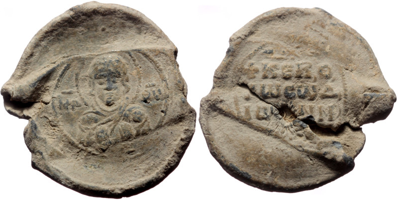 Byzantine Pb seal (7.71g, 28mm) John … - (eleventh/twelfth century)
Obv: Bust o...