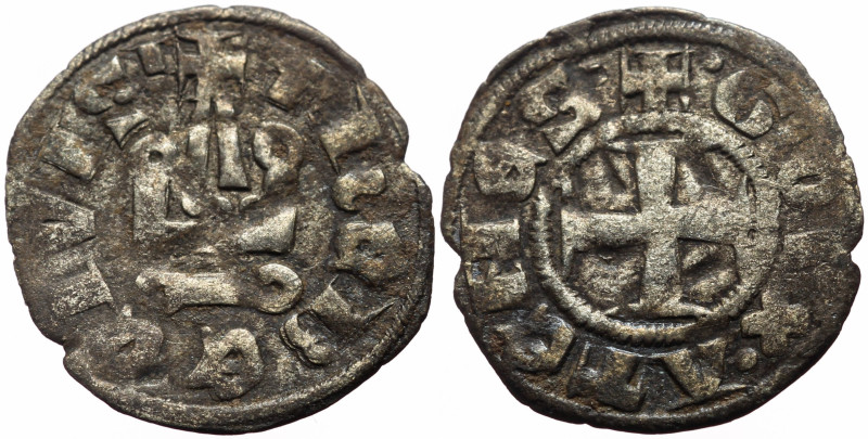 Crusaders, Duchy of Athens, Gui II de La Roche (1287-1308) AR Denier (Silver, 0....