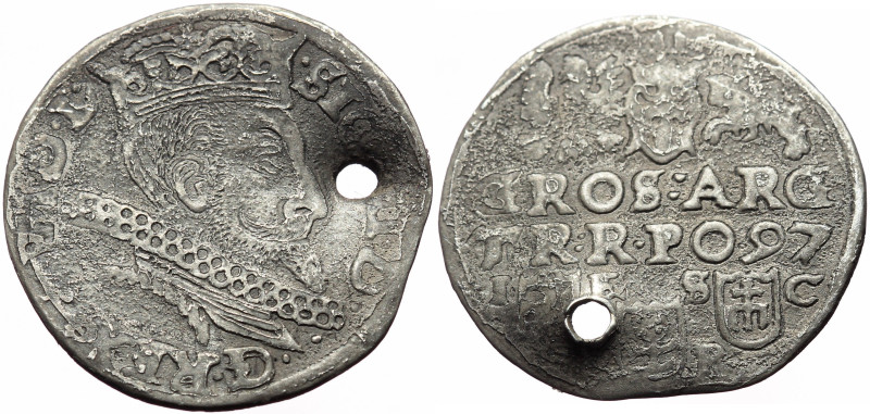 Poland & Lithuania, Zygmunt III Waza (1587-1632) AR Trojak (3 Grosze, Groschen) ...