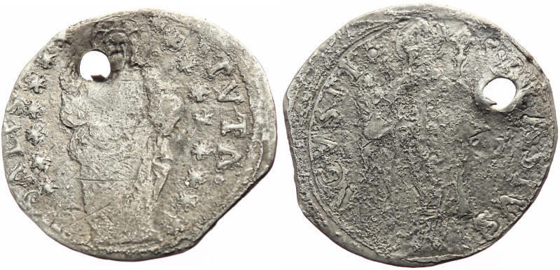 Republic of Ragusa (Croatian States) AR 1 Grosetto Dinarić (Silver, 0.51g, 17mm)...