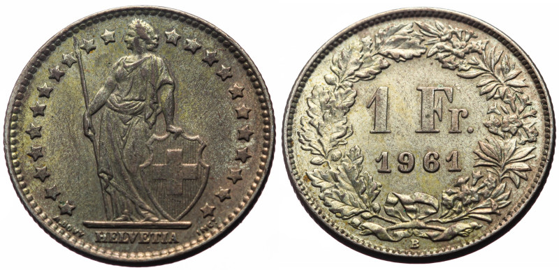 Switzerland, 1 Franc (4.98g, 23mm) 1961