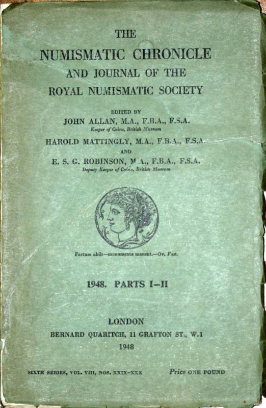 The Numismatic Chronicle and Journal of the Royal Numismatic Society, parts I-II...