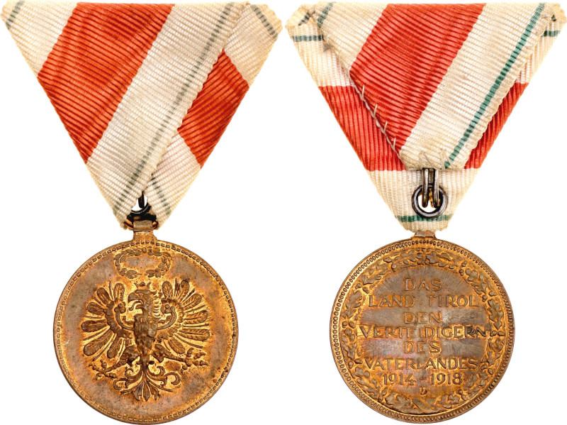 Austria Tirol Defence Commemorative Medal 1914 - 1918 

Barac# 407; vgAE 34 mm...