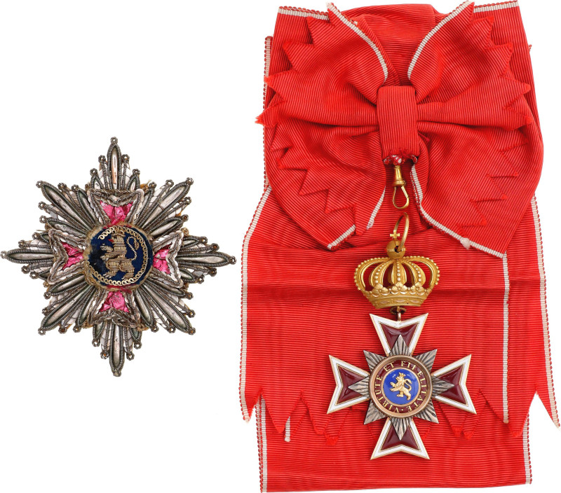 German States Hessen-Kassel House Order of Golden Lion Grand Cross Set 1816 - 18...