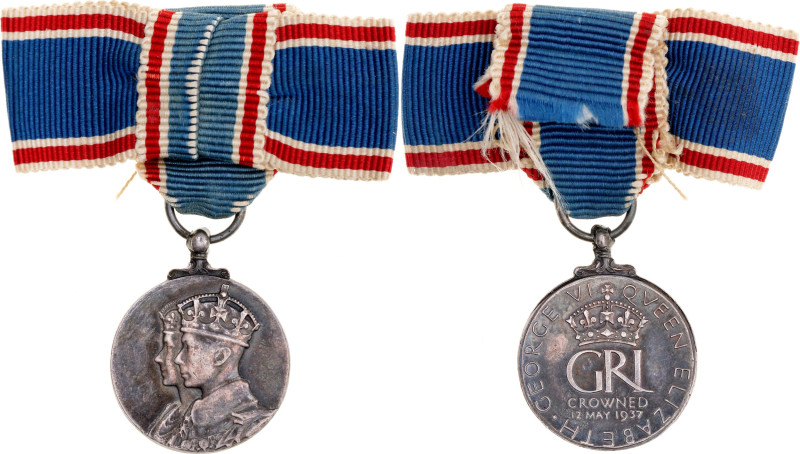 Great Britain Miniature of the King George VI Coronation Medal 1937 

Ag 18mm;...