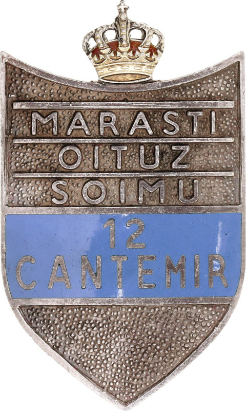 Romania Officer's Badge of The 12th Infantry Regiment 20 - th Century 

Ag 52x...