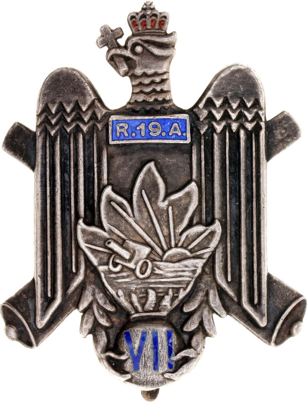 Romania Officer's Badge of The 19th Infantry Regiment 20 - th Century 

Ag 50x...