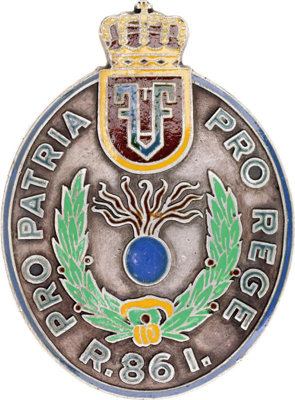 Romania Officer's Badge of The 86th Infantry Regiment 20 - th Century 

Ag 55x...