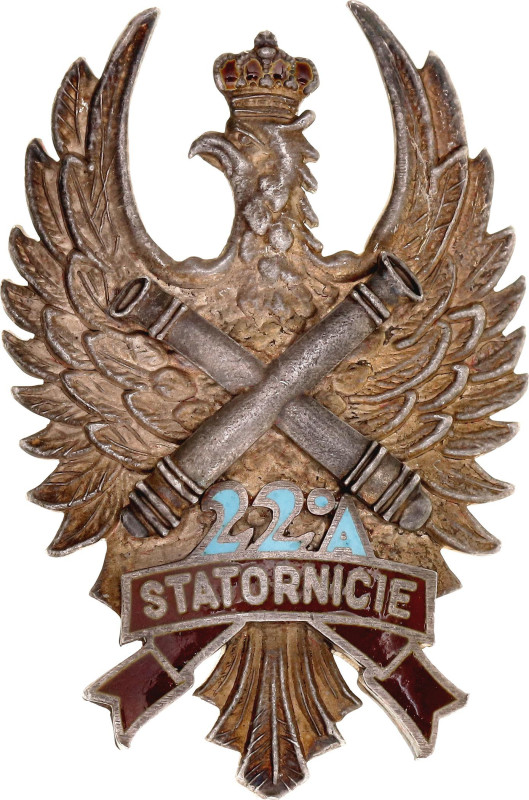 Romania Officer's Badge of The 22nd Artillery Regiment 20 - th Century 

Ag 50...