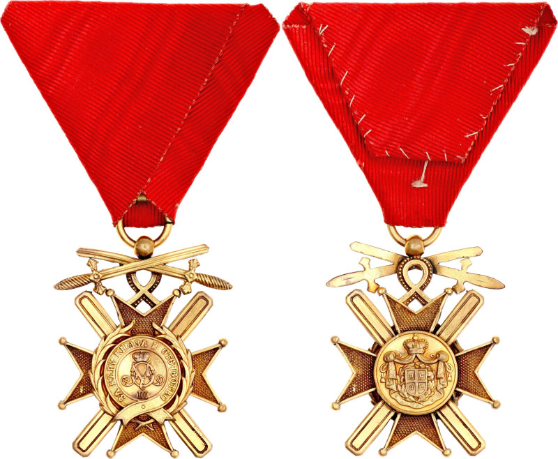 Serbia Order of the Cross of Takovo V Class with Swords Knight Type IV 1883 

...