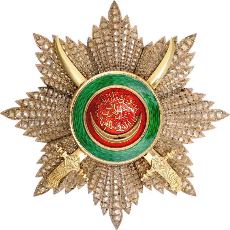 Turkey Osmani Order Breast Star I Class with Swords 1914 - 1918 

Barac# 186; ...