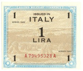 ITALIA - Allied Military Currency Lotto 4 banconote - 1 AM Lira Crapanzano Giulianini OS31 C 1943 FLC periziato Cartamoneta.com FDS, 2 AM Lire Crapanz...