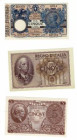 ITALIA - Lotto 3 banconote da 5 Lire: 5 Lire Regno, Crapanzano Giulianini BS25 C 2/24/1922 Maltese / Rossolini qFDS, 5 Lire Impero Crapanzano Giuliani...