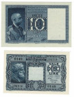 ITALIA - Lotto 2 banconote da 10 Lire: 10 Lire Luogotenenza “Giove”, Crapanzano Giulianini BS147 C 11/23/1944 Ventura / Simoneschi / Giovinco FDS, 10 ...