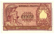 ITALIA Lotto 2 Banconote: 50 Lire Elmata - Crapanzano Giulianini BS54 C 12/31/1951 Bolaffi / Cavallaro / Giovinco FDS, 100 Lire Italia Elmata, Crapanz...