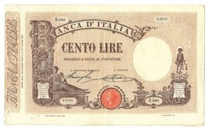 ITALIA - 100 Lire Barbetti 1926 Matrice/Decreto - Crapanzano Giulianini 192 C 6/...