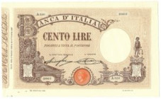 ITALIA - 100 Lire Barbetti 1926 Matrice/Decreto - Crapanzano Giulianini 191 C 3/6/1926 Stringher / Sacchi SERIE A, eccezionale! Non trattata. Solo leg...