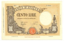 ITALIA - 100 Lire Barbetti “Giallino” modificato con Fascio - Crapanzano Giulianini 220 C 9/12/1942 Azzolini / Urbini Eccezionale! Banconota perfetta ...