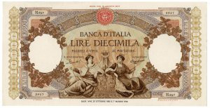 ITALIA - 10000 Lire Repubbliche Marinare - Gig. BI73G NC 27/10/1953 Mnichella / ...