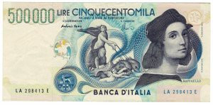 ITALIA - 500000Lire “Raffaello” - Crapanzano Giulianini 631 C 13/05/1997 Fazio /...