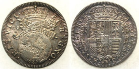 NAPOLI - Carlo II d’Asburgo (1665-1700) - Tarì o 20 Grana 1685 -MIR298/4 AG 5,66 Esemplare eccezionale dai fondi lucenti.
q FDC
