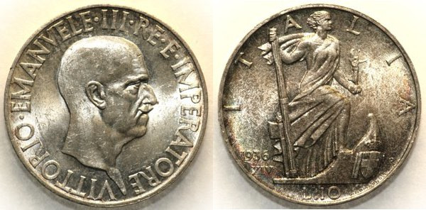 REGNO D’ITALIA - Vittorio Emanuele III (1900-1943) - 10 Lire 1936 Impero Roma Gi...