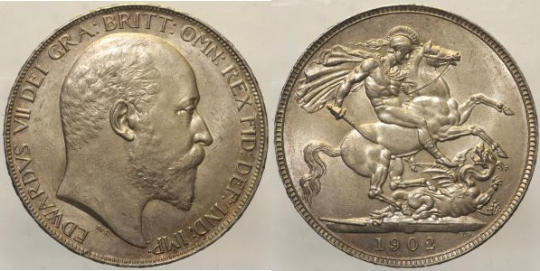 GREAT BRITAIN Edward VII (1901-1910) - Crown 1902 S-3978 (regular) KM803 AG gr....