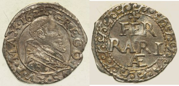 FERRARA. Papa Gregorio XV (Alessandro Ludovisi di Bologna) 1621-1623. Mezzo Gros...