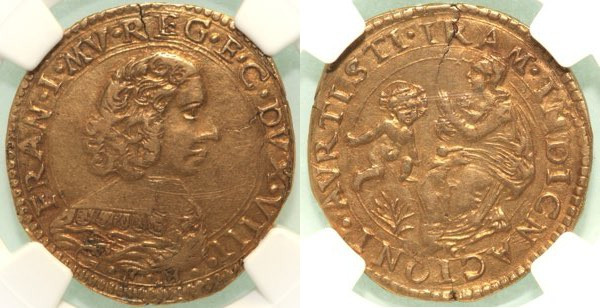 MODENA - Francesco I d’Este (1629-1658) - Quadrupla s. data e sigle GFM. MIR 733...