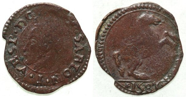 SABBIONETA Vespasiano Gonzaga (1541-1591) Sesino 1587 con Cavallo MIR 936/4 R MI...