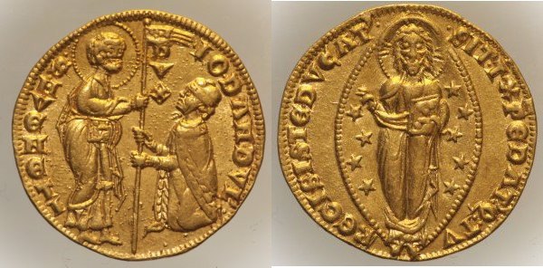VENEZIA - Giovanni Dandolo (1280-1289) Ducato Pao 1 RRRR AU Oro Gold gr. 3,52 Tr...