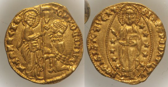 VENEZIA - Tommaso Mocenigo (1413-1365) Ducato Pao 1, AU Oro Gold periziata Gianf...