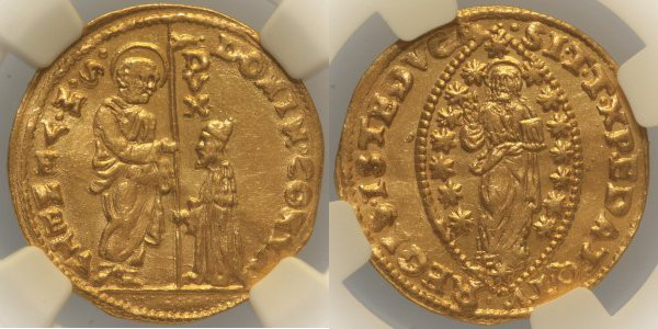 VENEZIA - Domenico Contarini (1659-1675) - Zecchino Pao 1- AU Oro Gold in Slab N...