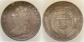 Carlo Emanuele III (1730-1773) Scudo Nuovo 1765 Torino. CNI,I,189. MIR.Savoia, 946h Ag 35,05 gr
qBB/BB+