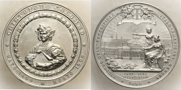 REGNO D’ITALIA UMBERTO I (1878-1900) - Genova, AL Medaglia 1892, Cristoforo Colo...